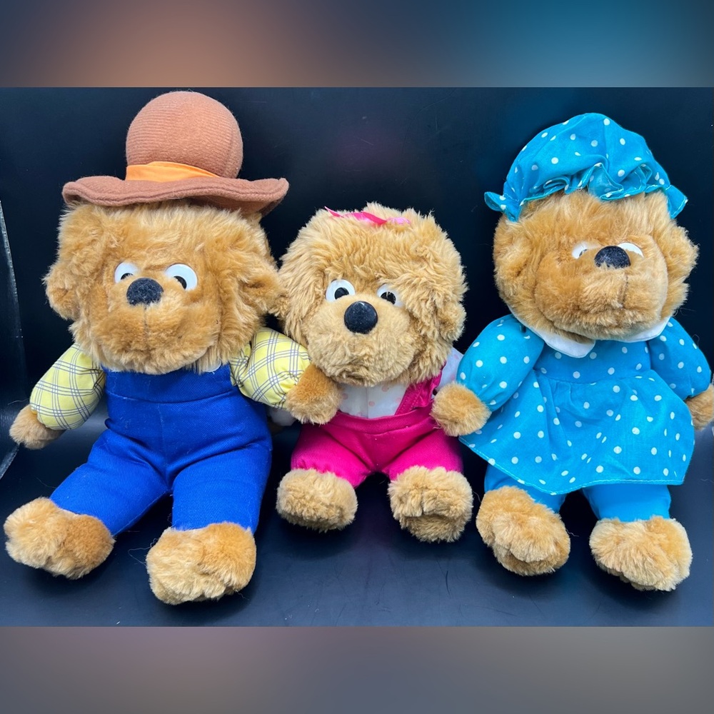 Berenstain Bears- Vintage,‎ Adorable Plush Bear set of 3